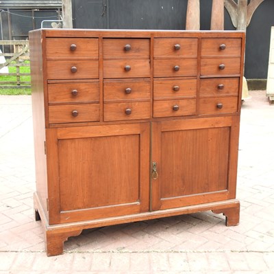 Lot 15 - A 19th century mahogany estate cabinet