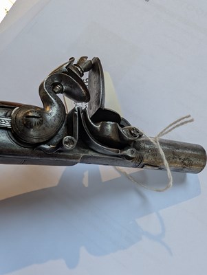 Lot 16 - An 18th century flintlock pocket pistol, by H....