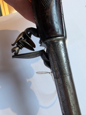Lot 16 - An 18th century flintlock pocket pistol, by H....