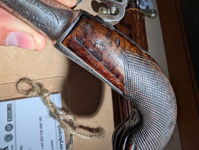 Lot 16 - An 18th century flintlock pocket pistol, by H....