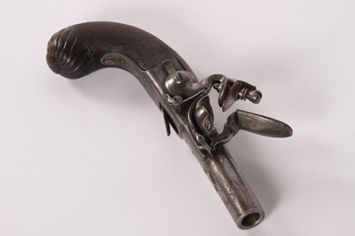Lot 16 - An 18th century flintlock pocket pistol, by H....