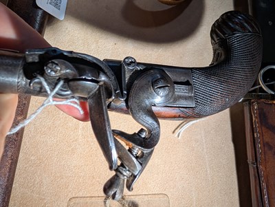 Lot 16 - An 18th century flintlock pocket pistol, by H....