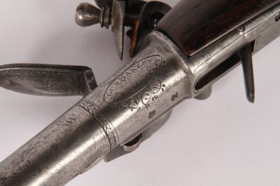 Lot 16 - An 18th century flintlock pocket pistol, by H....