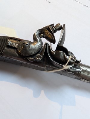 Lot 16 - An 18th century flintlock pocket pistol, by H....