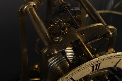 Lot 42 - A brass skeleton clock, late 19th/early 20th...