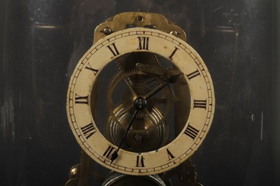Lot 42 - A brass skeleton clock, late 19th/early 20th...