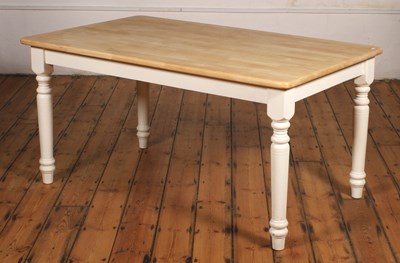 Lot 473 - A modern beech dining table, of rectangular...