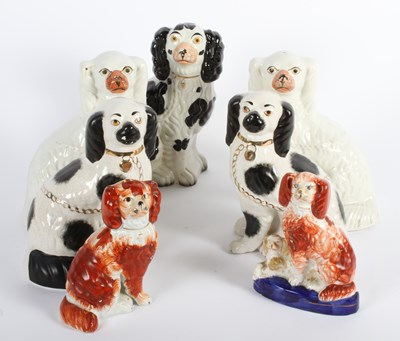 Lot 620 - A pair of 19th century Staffordshire pottery...