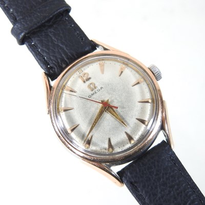 Lot 105 - A 1960's Omega gentleman's gold plated and steel cased wristwatch