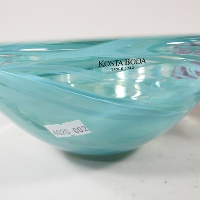 Lot 40 - A Swedish Kosta Boda pink glass vase, with...
