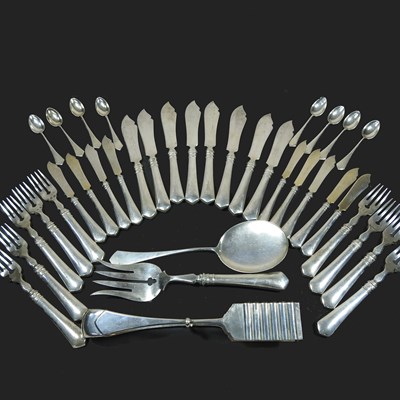 Lot 19 - An early 20th century continental silver part...