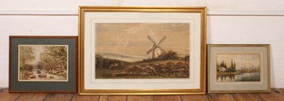 Lot 421 - A collection of watercolours, to include two...
