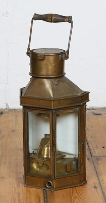Lot 154 - A Best & Lloyd Ltd brass ship's lantern, dated...