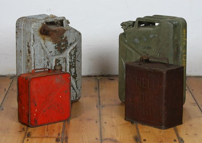 Lot 739 - A collection of four various fuel cans,...