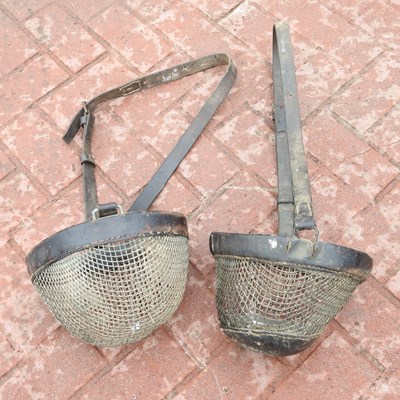 Lot 407 - Two wire horse muzzles