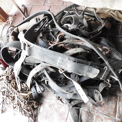 Lot 342 - A collection of heavy horse tack