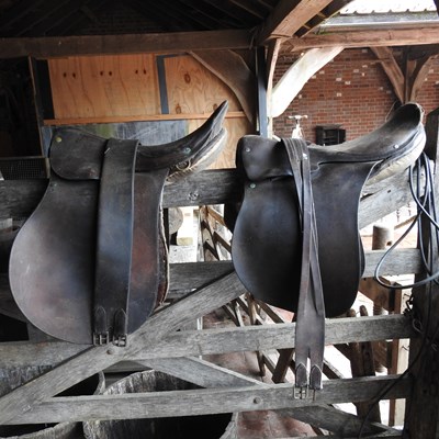 Lot 362 - A leather show jumping saddle