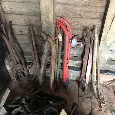 Lot 348 - A collection of seven pairs of horse hames