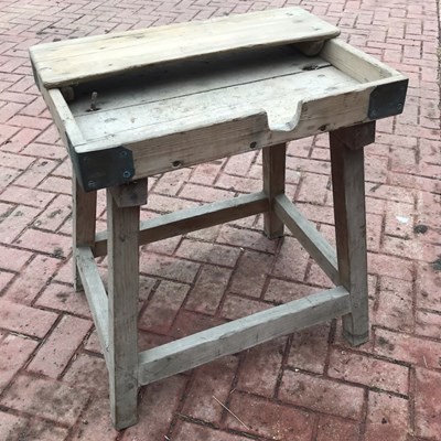 Lot 322 - A 19th century wooden food preparation table