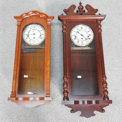 Lot 128 - A modern Vienna style wall clock, 75cm high,...