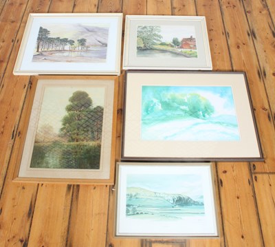Lot 400 - A collection of watercolours, all framed and...