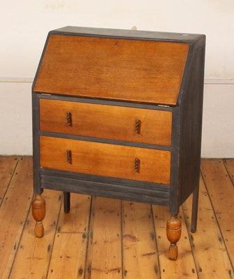 Lot 479 - A 1920s painted oak bureau
