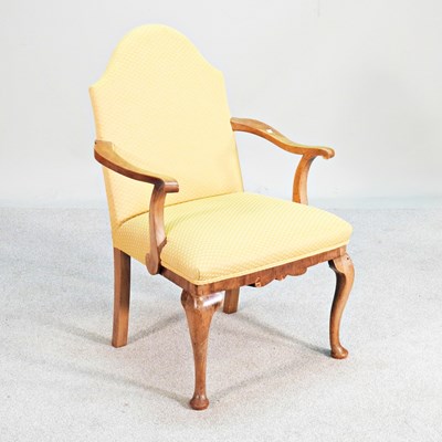 Lot 712 - An early 20th century walnut and yellow...