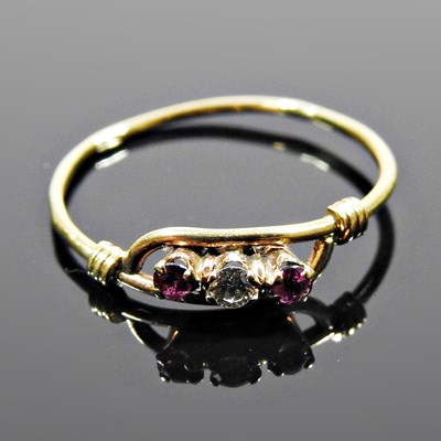 Lot 341 - An amethyst and diamond set dress ring, of...