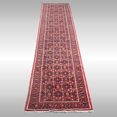 Lot 276 - A Persian malayer runner, with all over...