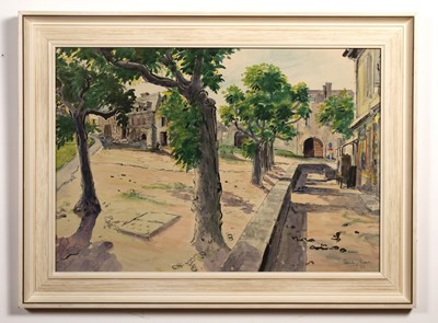 Lot 378 - Stanley Moore (William), street scene with...