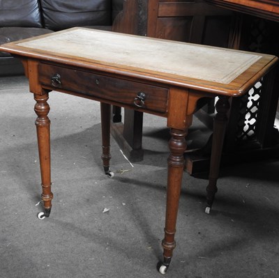 Lot 49 - A Victorian walnut ladies work table