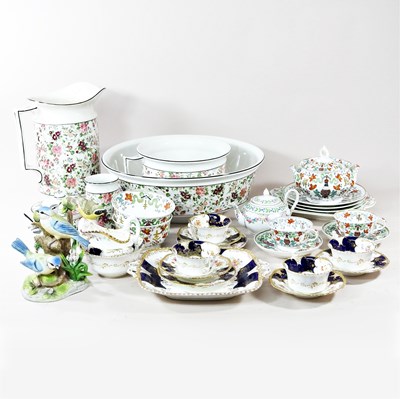 Lot 427 - A 19th century Staffordshire part tea service,...
