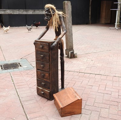 Lot 57 - An African hardwood chest