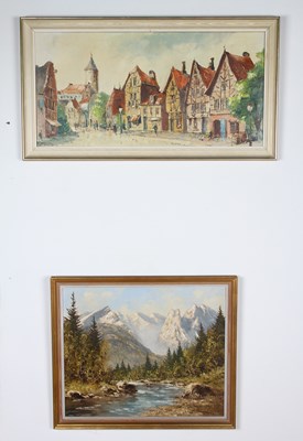 Lot 361 - Continental school (20th century), mountain...