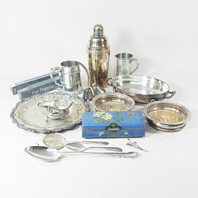 Lot 660 - A silver plated patent cocktail shaker,...