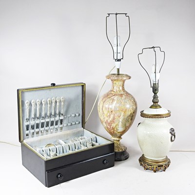 Lot 198 - A Gorham English Gadroon pattern part canteen...