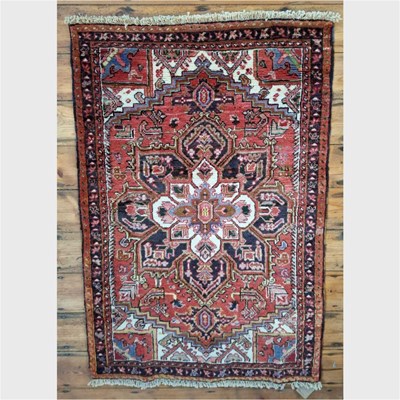 Lot 632 - A North West Persian Heriz rug, having a...