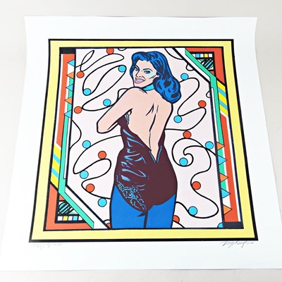 Lot 680 - Doug Kemp, contemporary, Happy Girl, giclee...
