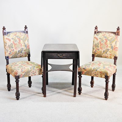 Lot 652 - A George III mahogany pembroke table, together...