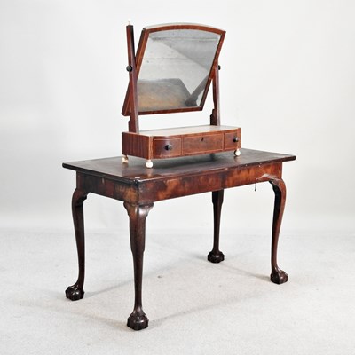Lot 281 - A 19th century mahogany centre table, on claw...