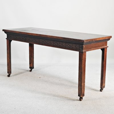 Lot 314 - A large 19th century mahogany console table,...