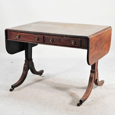 Lot 166 - A Regency mahogany sofa table, with unusual...