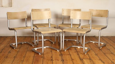 Lot 283 - A set of six modern bentwood and metal...