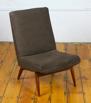 Lot 286 - A mid-century teak chair on splayed legs