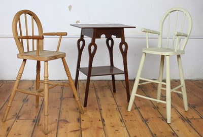 Lot 456 - An Edwardian mahogany side table, together...
