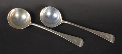 Lot 76 - A pair of Victorian silver sauce ladles,...
