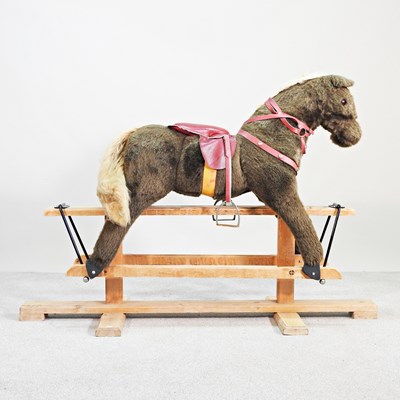 Lot 295 - A modern plush rocking horse, by Pegasus of...