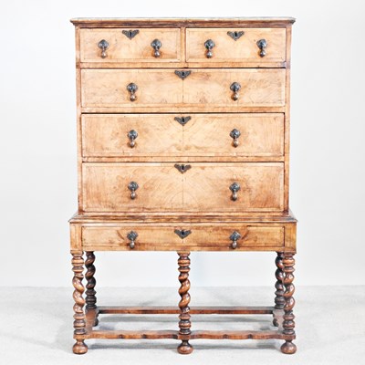 Lot 608 - A Queen Anne style walnut and crossbanded...