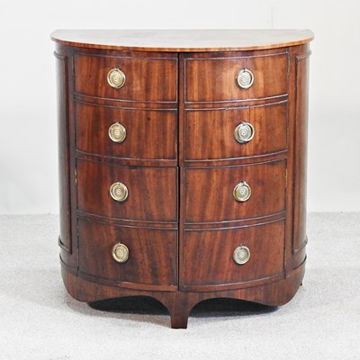 Lot 232 - An early 20th century mahogany bow front side...