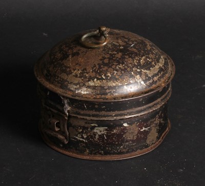 Lot 801 - A toleware metal spice box